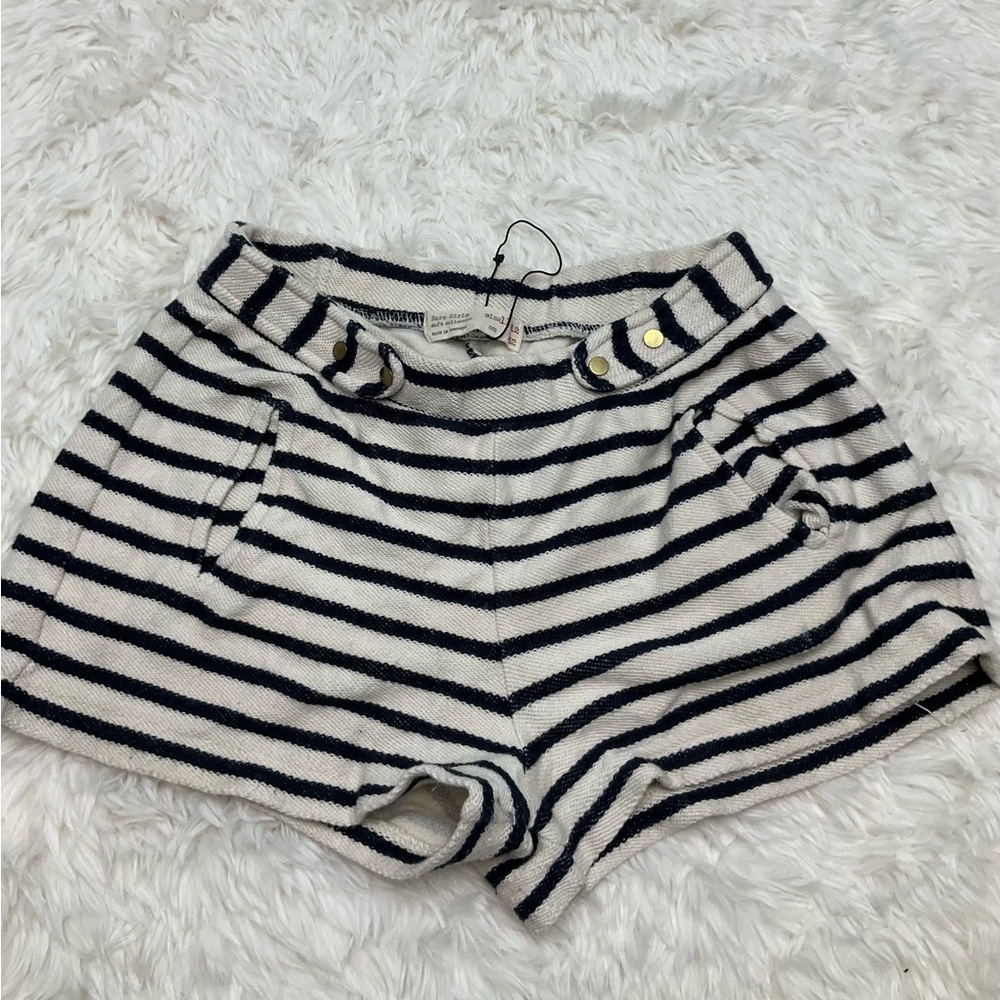 Zara short stripes blue and white